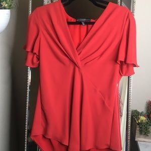 Beautiful red chiffon blouse